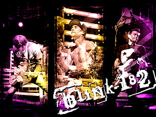 Tom Delonge, Travis Barker, and Mark Hoppus of Blink182 band