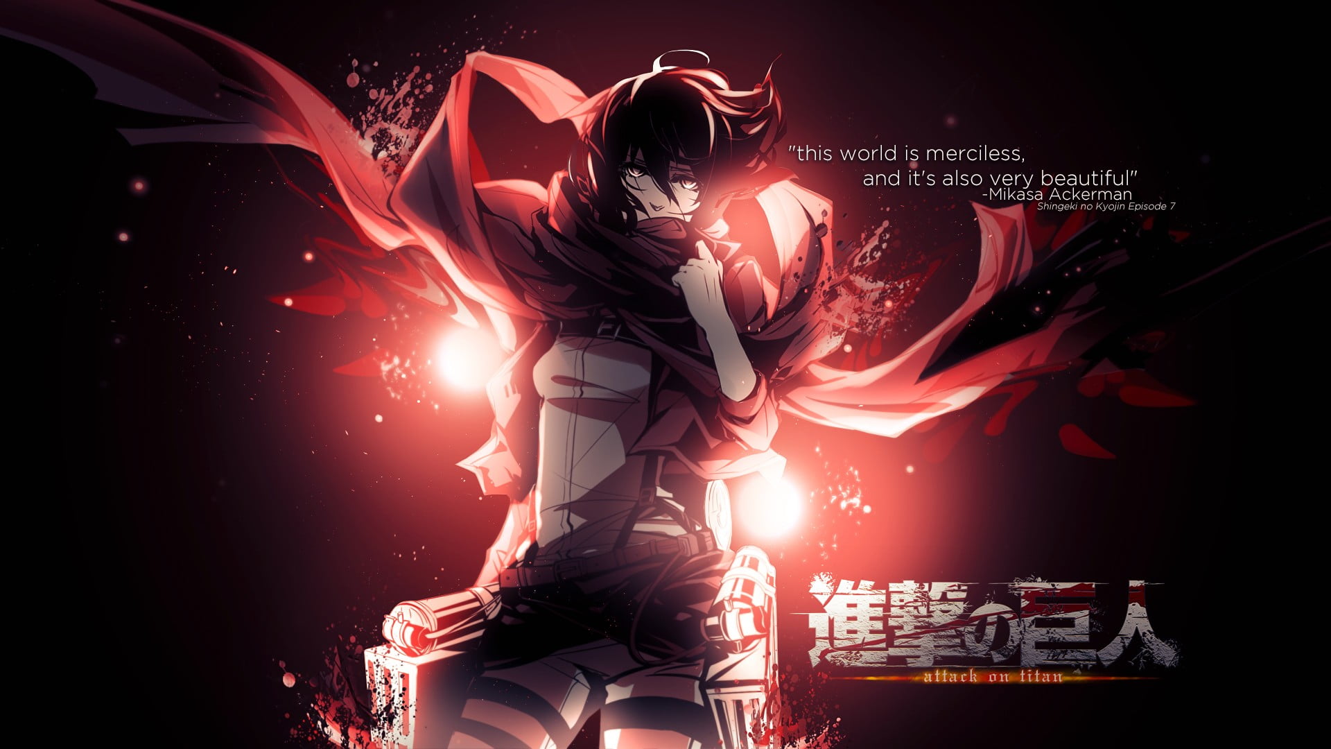 anime, Shingeki no Kyojin, Mikasa Ackerman, anime girls