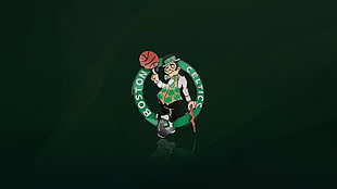 Boston Celtics logo, basketball, Boston Celtics, NBA