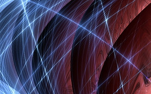 red and blue digital wallpaper