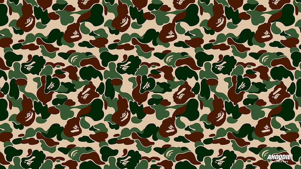 green, brown and beige camouflage textile, clothing, brend HD wallpaper