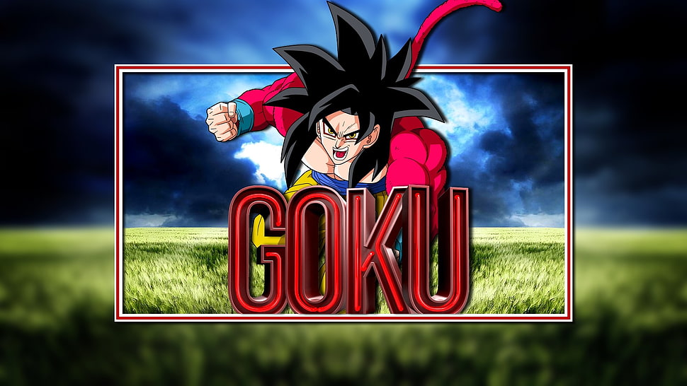 Son Goku illustration, Dragon Ball, anime, manga, Super Saiyan 4 HD wallpaper