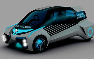 gray Toyota Social Mode Power Sharing concept car