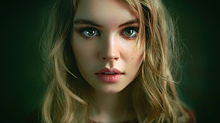 woman's face, Anastasia Scheglova, brunette, portrait, model HD wallpaper
