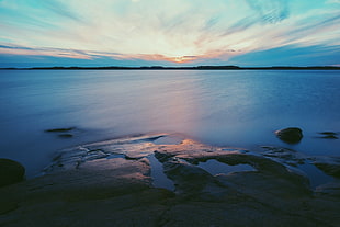 body of water, lake, water, Finland, rock HD wallpaper