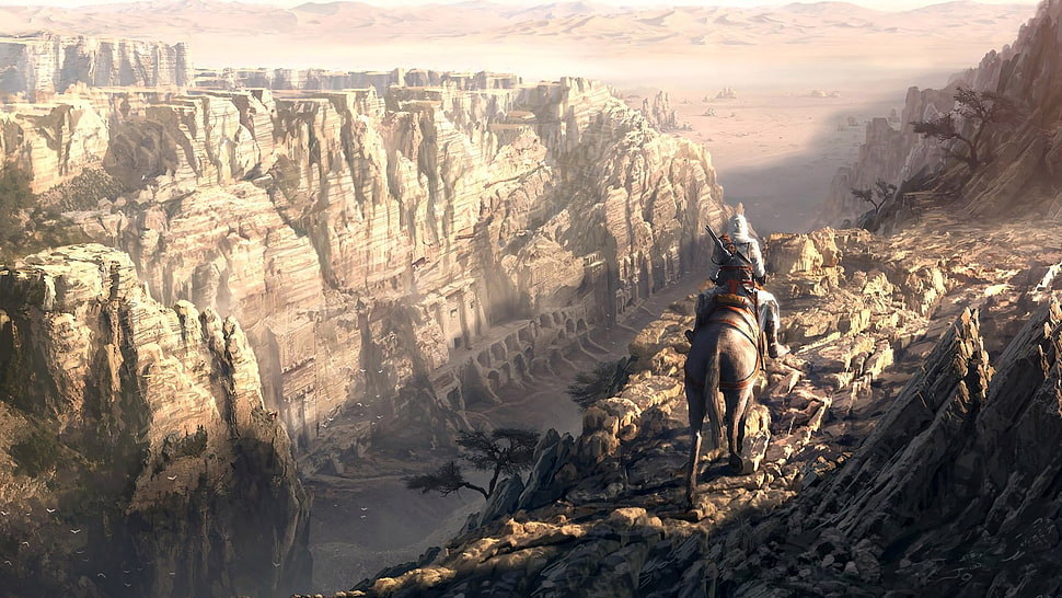 man riding horse wallpaper, Assassin's Creed, Altaïr Ibn-La'Ahad HD wallpaper