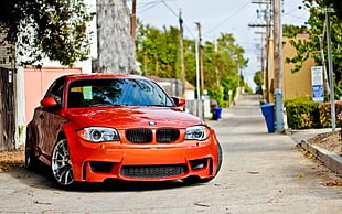 red BMW sedan, bmw m1, BMW M1 Coupe