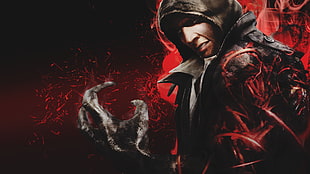 black and red horse painting, video games, prototype