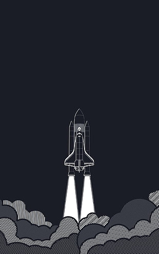 space shuttle illustration HD wallpaper