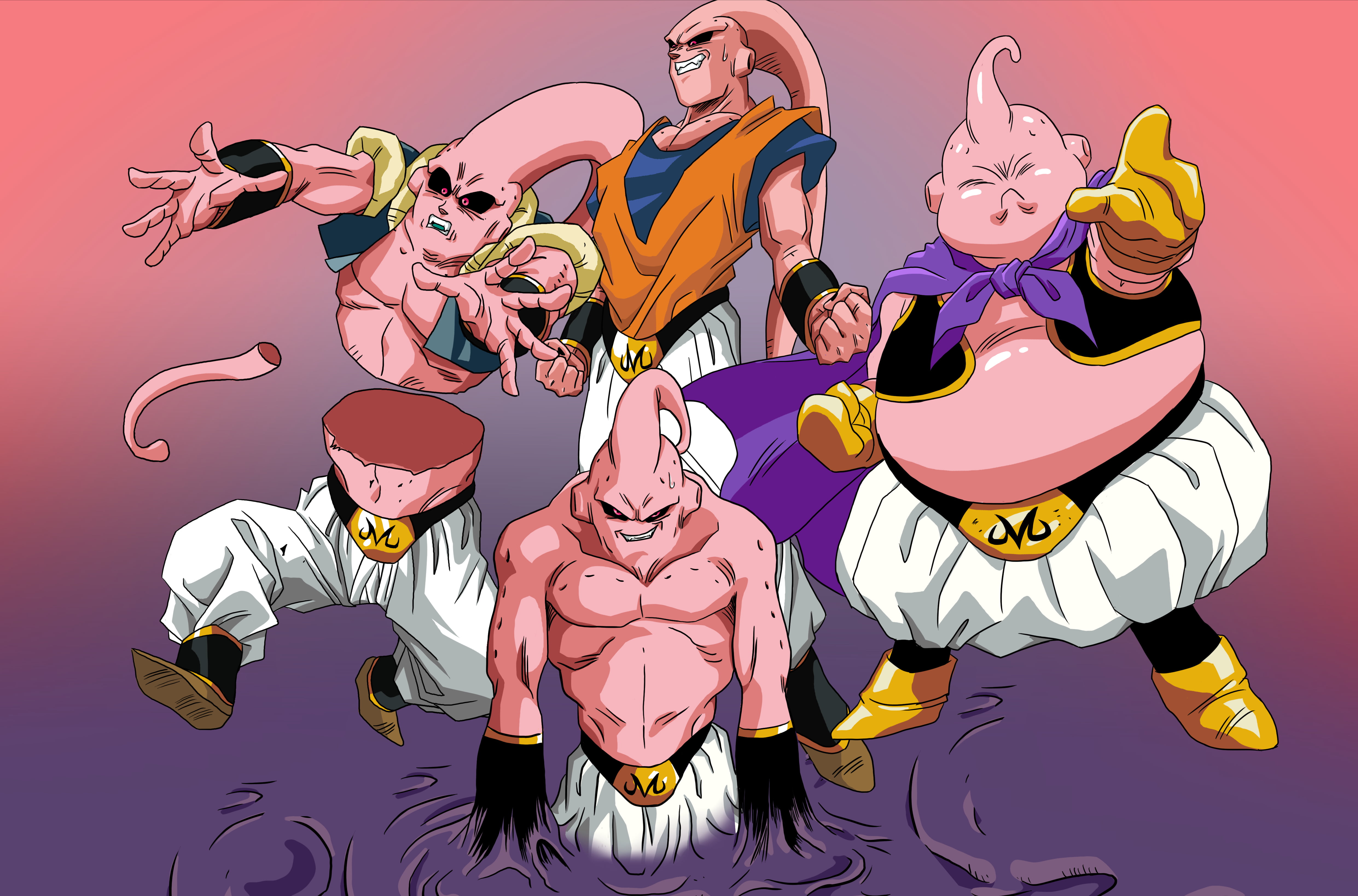 Arte Dinâmica Majin Boo 🔥 #anime #majinboo #dragonballz #wallpaper #4