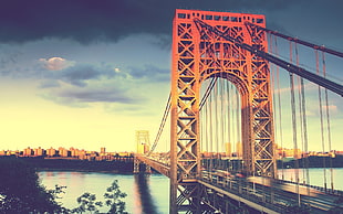 Golden gate bridge, bridge, George Washington Bridge, Hudson River, New York City HD wallpaper