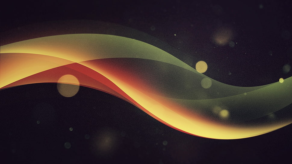 green and orange abstract painting HD wallpaper