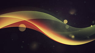 green and orange abstract painting HD wallpaper