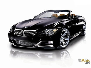 black BMW convertible coupe, BMW, serie 6 HD wallpaper