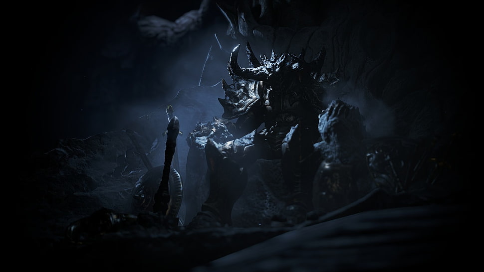 RPG wallpaper, Devil, demon, king, rocks HD wallpaper