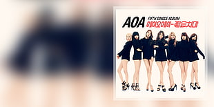 AOA fifth single album case, AOA, album covers, cover art, miniskirt HD wallpaper