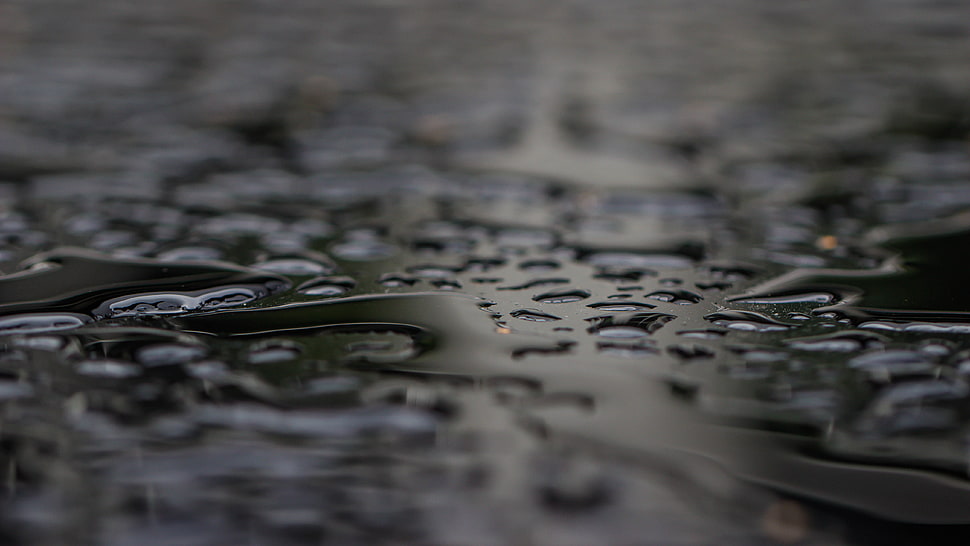 photography of rain falls HD wallpaper