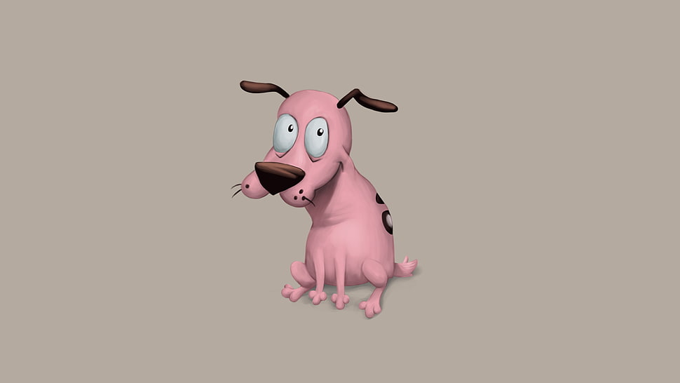 Courage the Cowardly dog illustration HD wallpaper