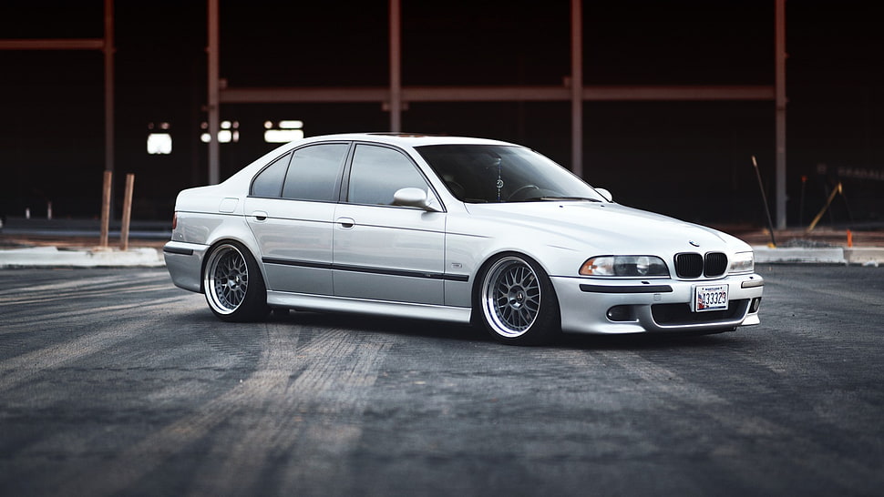silver BMW sedan, BMW, car, E 39 HD wallpaper