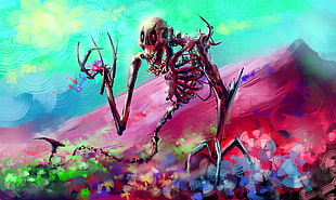skeleton painting HD wallpaper