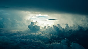 areal photography of clouds HD wallpaper