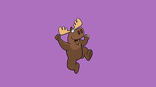 moose animated illustration HD wallpaper