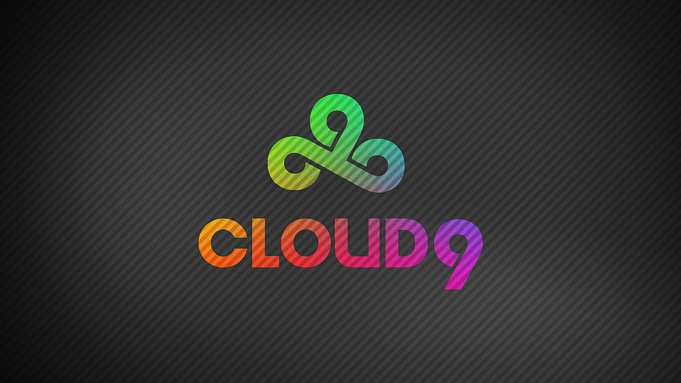 Cloud9 logo, Counter-Strike: Global Offensive, Cloud9, gray background, colorful HD wallpaper
