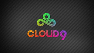 Cloud9 logo, Counter-Strike: Global Offensive, Cloud9, gray background, colorful HD wallpaper