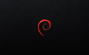 Linux, Debian, minimalism, red