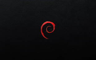 Linux, Debian, minimalism, red