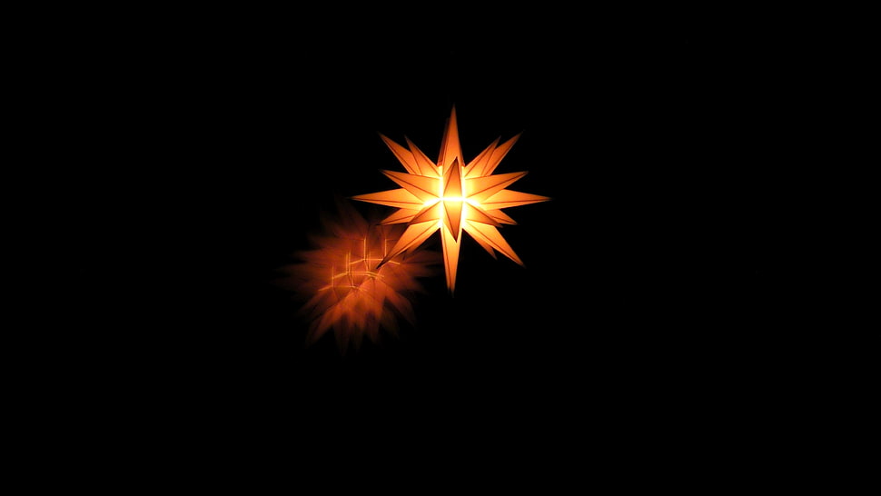 orange star night light HD wallpaper
