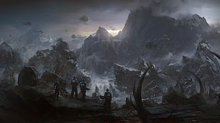game scenery illustration