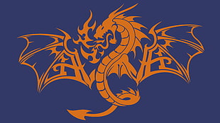Dragon illustration, dragon, tribal 
