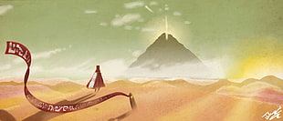desert illustration, video games, Journey (game) HD wallpaper