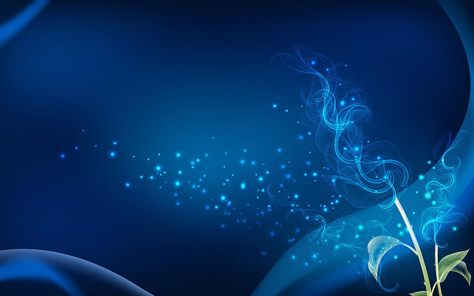 blue petaled flowers 3D wallpaper HD wallpaper