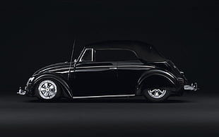 vintage black car, car, vehicle