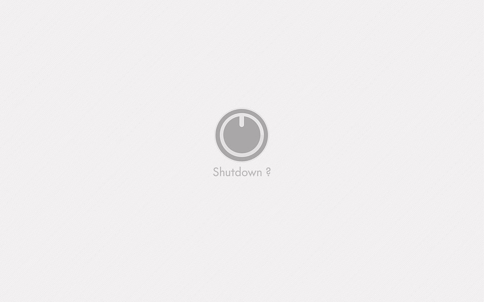 Shutdown logo, computer, minimalism HD wallpaper