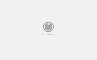 Shutdown logo, computer, minimalism