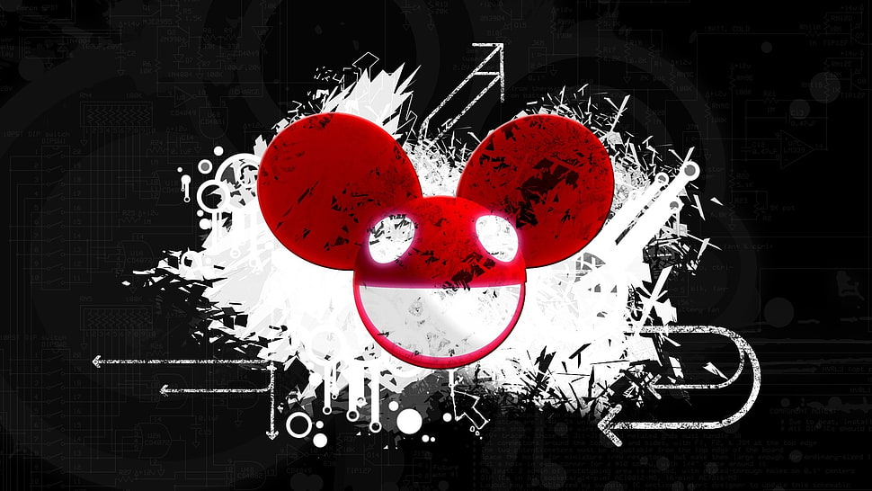 white and black illustration HD wallpaper
