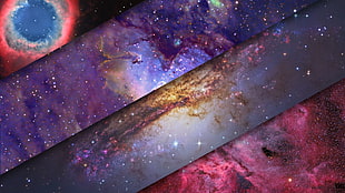 purple galaxy artwork, space, colorful