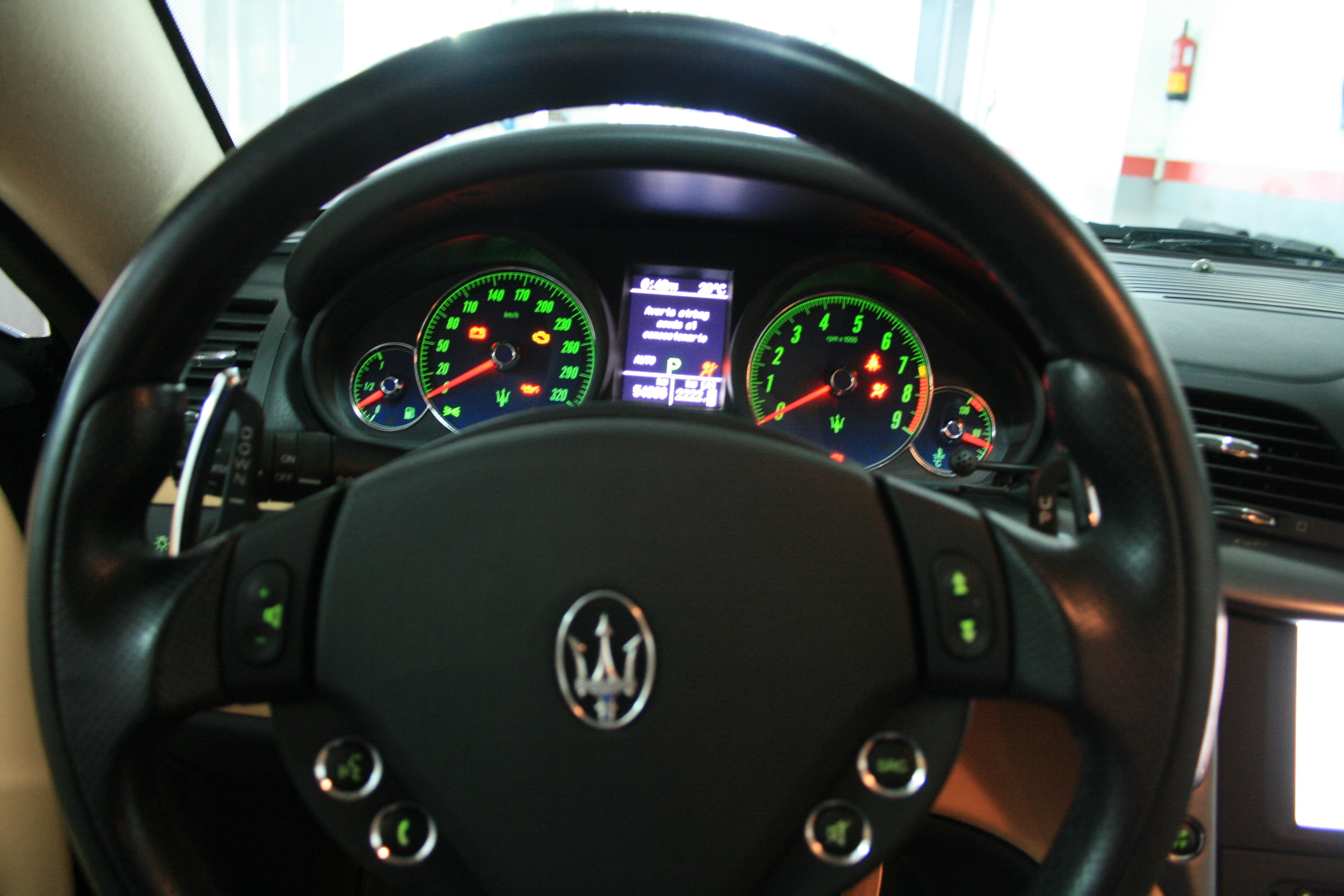 Black Maserati Steering Wheel Gran Turismo Car Interior