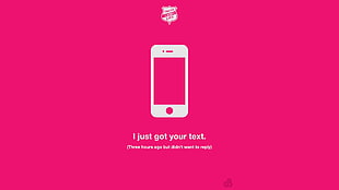 i just got your text on pink background, Justin Barber HD wallpaper