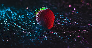 strawberry, Strawberry, Drops, Closeup