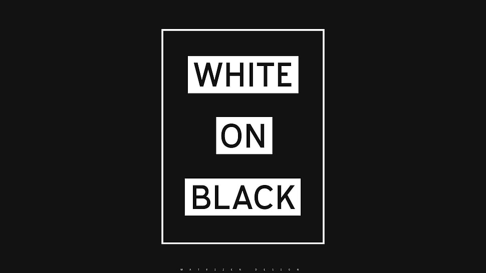 White on Black text on black background, minimalism, digital art, 2D, monochrome HD wallpaper