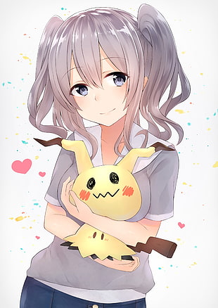 gray haired girl anime character, anime girls, Pokémon, Kantai Collection, Kashima (KanColle) HD wallpaper