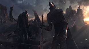 fantasy character with sword wallpaper, Dark Souls, Dark Souls III, Abyss Watchers, Undead Legion