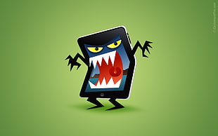 Tablet Monster illustration HD wallpaper