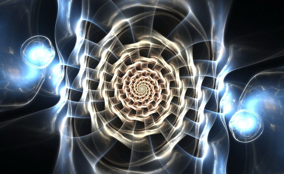 white and brown optical illusion HD wallpaper