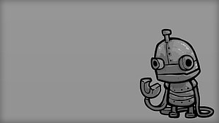 gray robot illustration, Machinarium