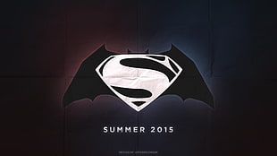 Batman and Superman logo illustration, Batman v Superman: Dawn of Justice HD wallpaper